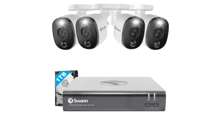 Swann 4 Camera 8 Channel 4K DVR Security System Kit