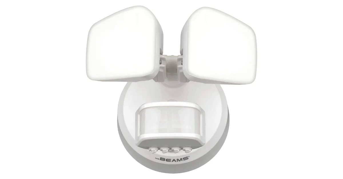 Mr. Beams Wired Pro 2 Head High Performance Motion Sensing Led Dual Head Security Spotlight