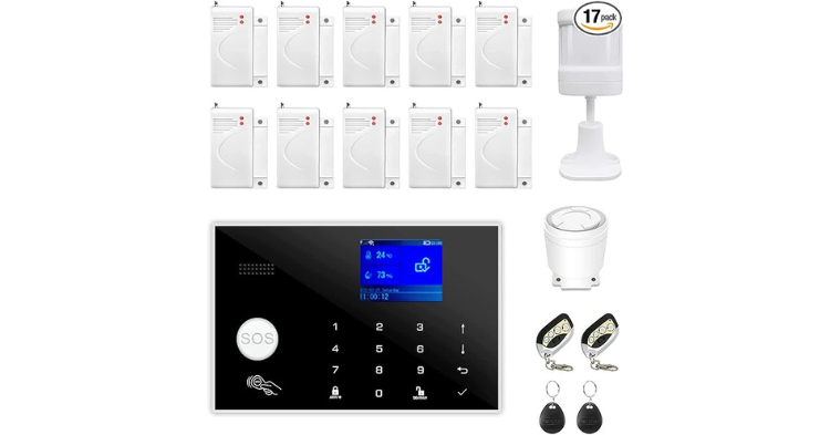 SOUJAMAO GSM 17 Piece kit Wireless Home Security Alarm System