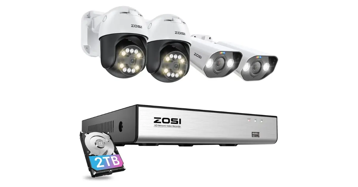 ZOSI C220 8MP 4K PoE Home Security Camera System