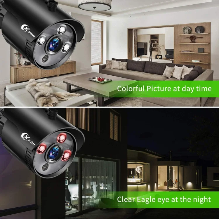 Enhanced Night Vision - XVIM 8CH 1080P Wired Security Camera