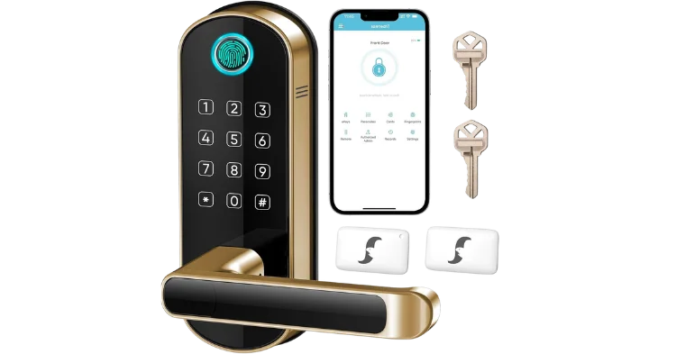 SamTechT Smart Lock Keyless Entry with Fingerprint Code Flexibility and Access Monitoring